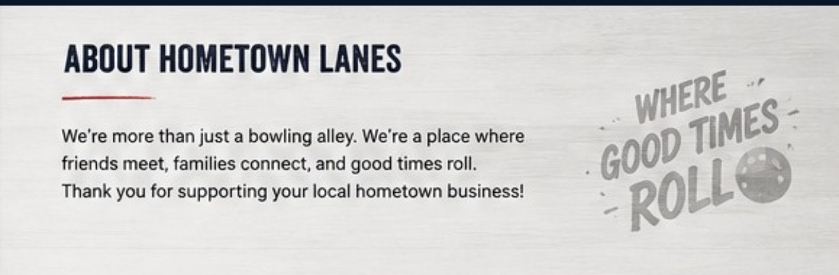 About Hometown Lanes — Where Good Times Roll