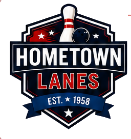 Hometown Lanes established 1958 emblem