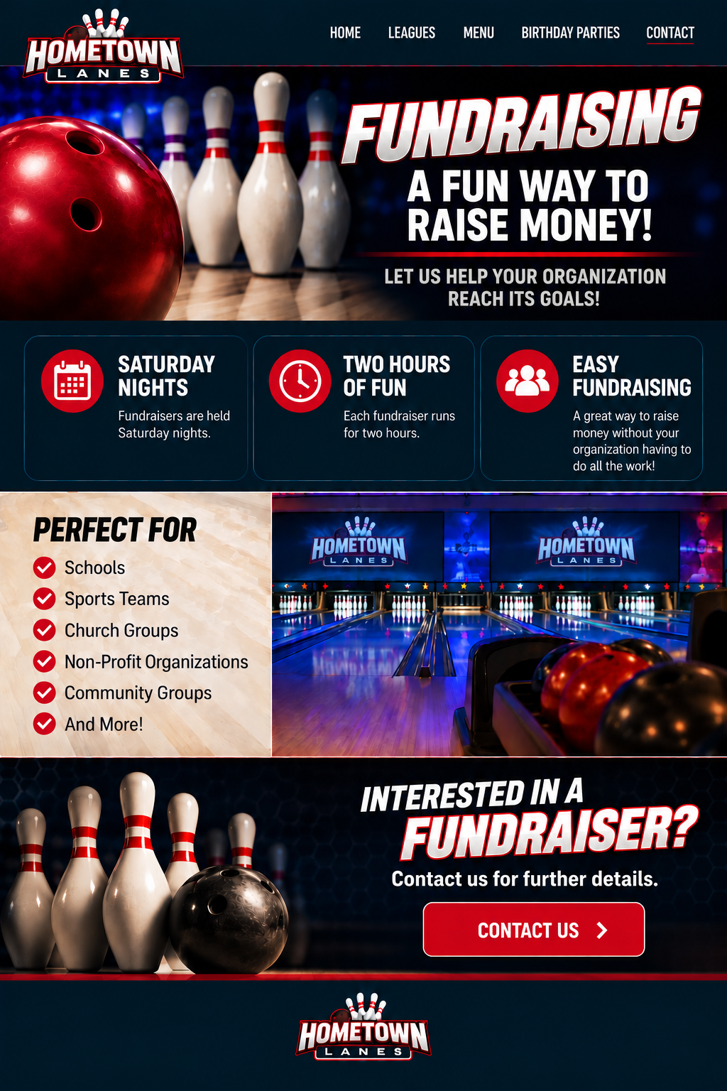 Hometown Lanes fundraising: Saturday night two-hour bowling fundraisers